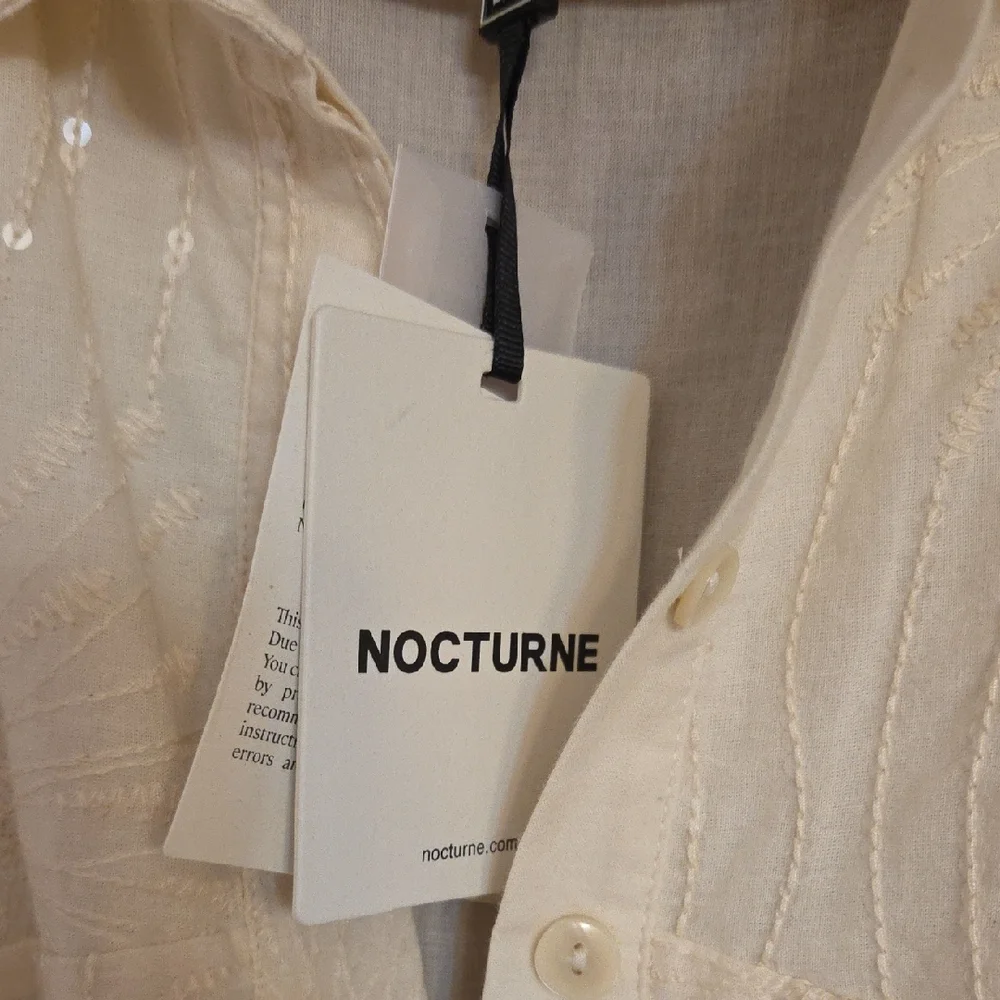 Final Price Nocturne Chic Cream Long Sleeve Dress - Picture 11 of 11